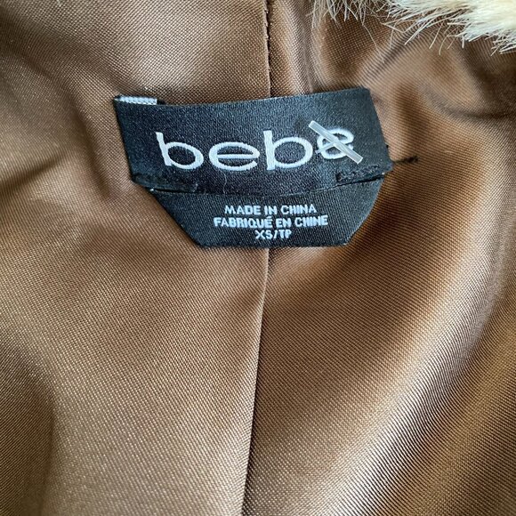 Bebe Faux Fur Over Size Shearling Look Long Vest XS - Picture 8 of 14